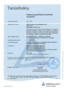 Alapanyag-jelölések átvezetési rendszere