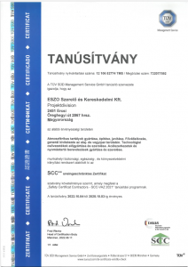 SCC szabvány követelményei szerint -magyar