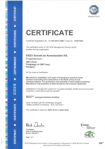 SCC szabvány követelményei szerint -német